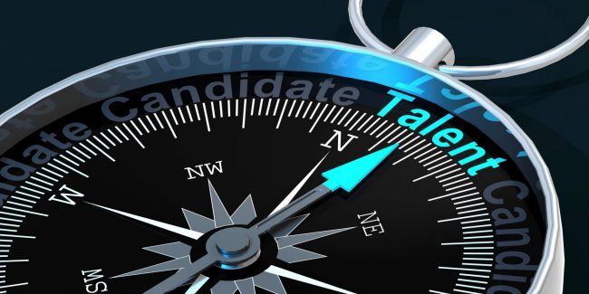 Photo of compass with the word "Talent" written on it illustrates blog: "4 Talent Acquisition Tips"