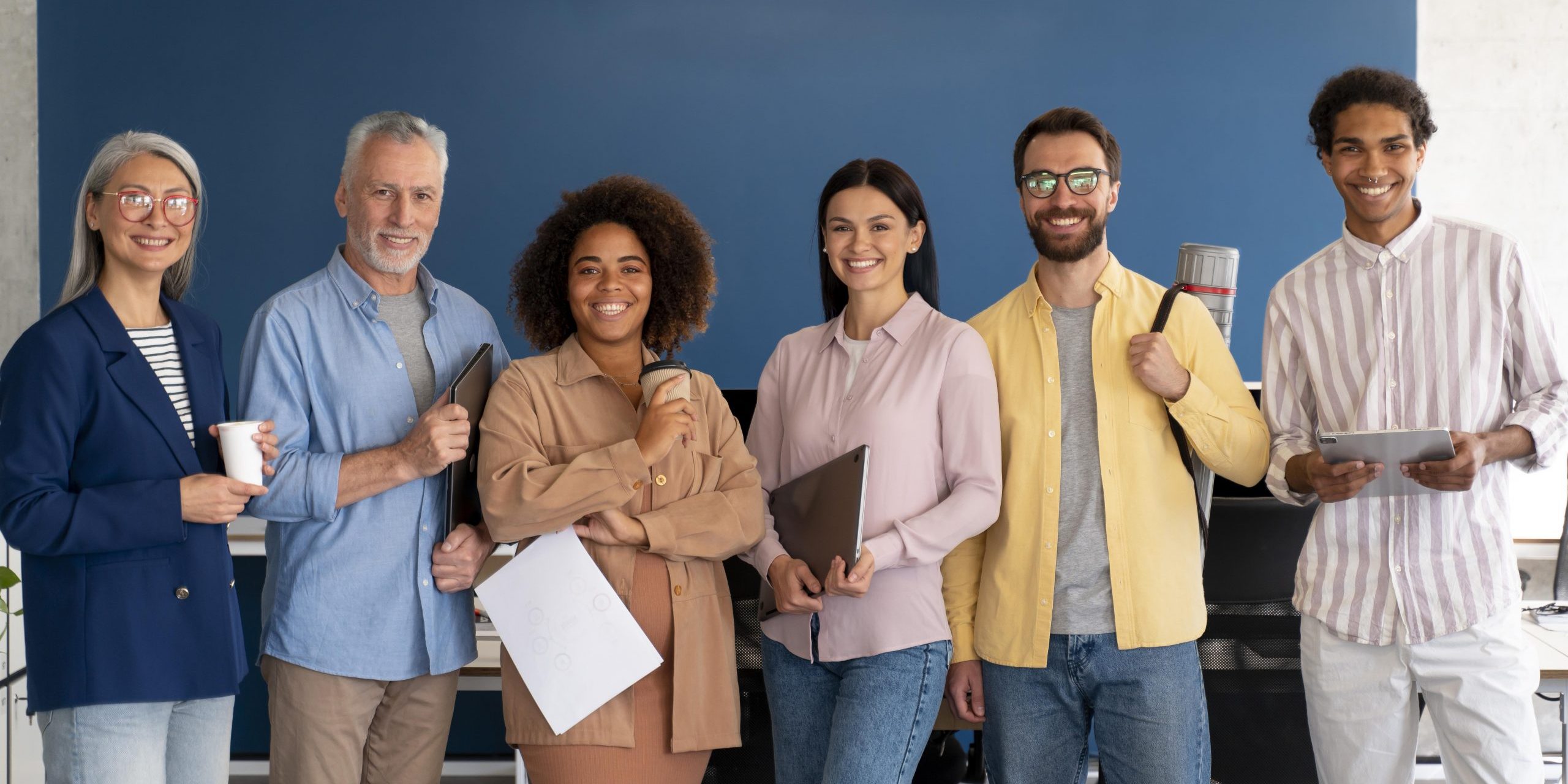 diverse-workforce-fp Diverse talent pool of six people representing different ethnicities and ages.