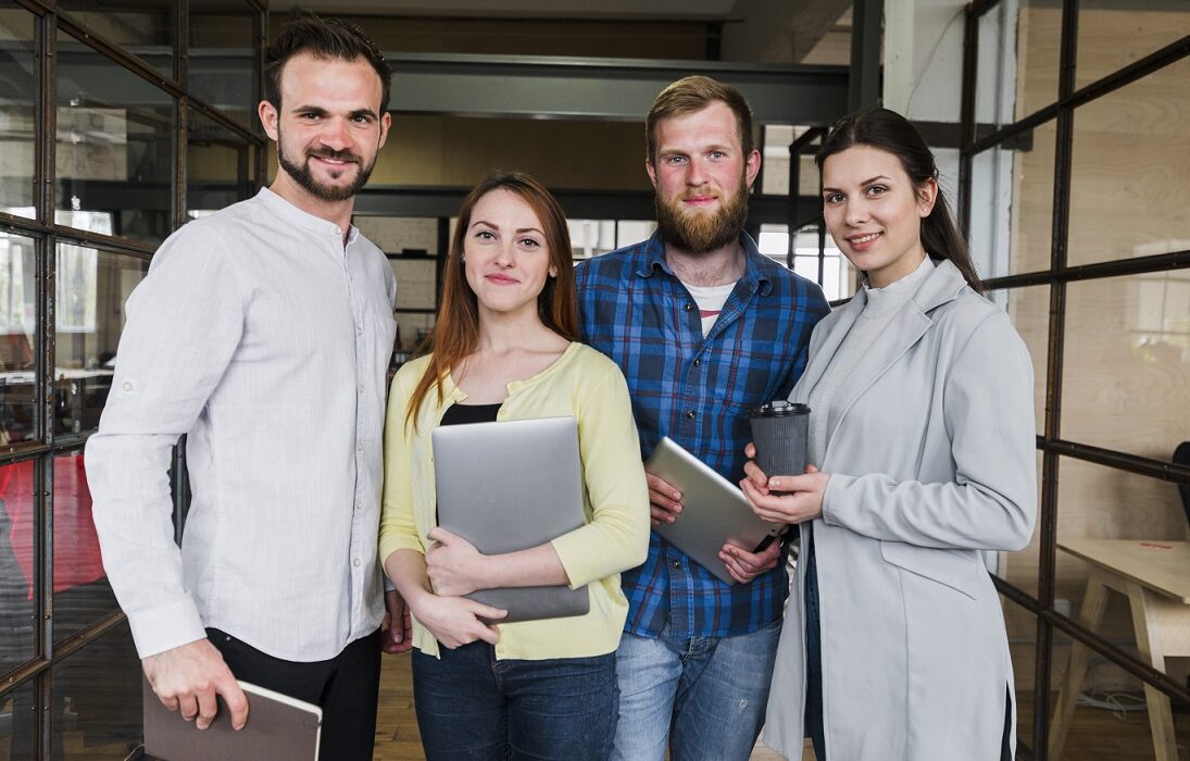 business-owners-casual-freepik Group of business owners illustrate blog "Leveraging Employer Branding to Enhance Your Recruitment Efforts"