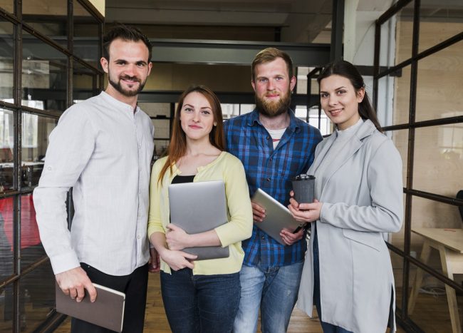business-owners-casual-freepik Group of business owners illustrate blog "Leveraging Employer Branding to Enhance Your Recruitment Efforts"