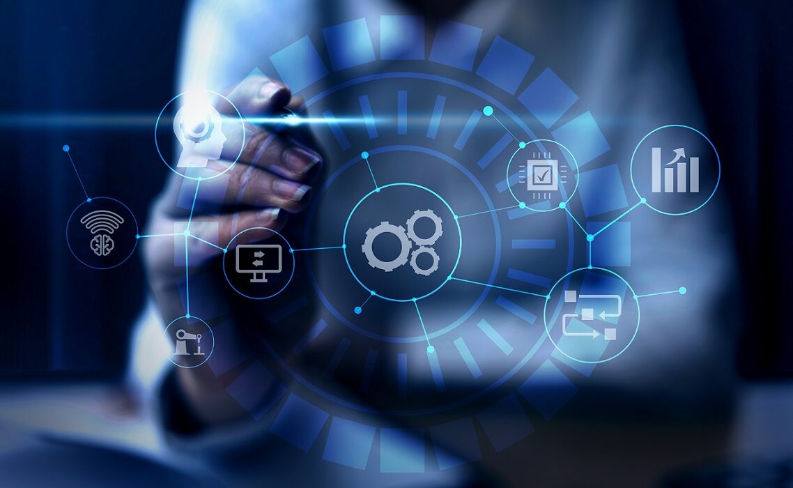 Man using hologram touchscreen illustrates blog "Best Practices for Implementing a Background Check Policy in Your Workplace"