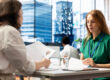 Healthcare HR professional completing healthcare background checks for a candidate